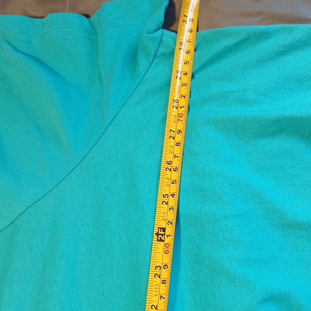 Anthony Richards Teal Cotton Blend Top - Picture 7 of 7